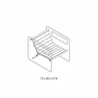 Fotoliu living din sticlă și scaun din piele albă Design modern - Tecna Viadurini