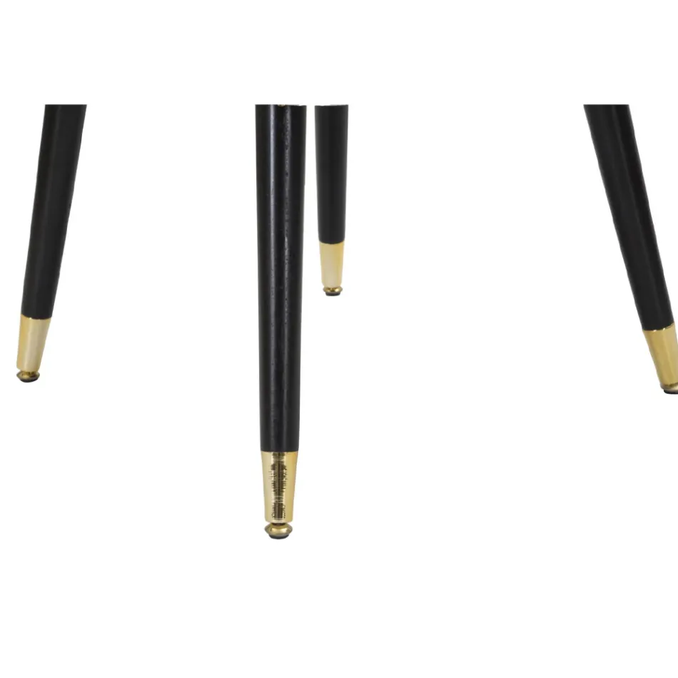 Fotoliu de sufragerie tapițat în țesătură cu picioare moderne din lemn - Ezia Viadurini