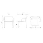 Fotoliu Sufragerie Imbracat in Tesatura Made in Italy 2 Piese - Sangria Viadurini