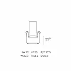 Fotoliu de sufragerie tapițat în catifea alb-negru Fabricat în Italia - Gedda Viadurini