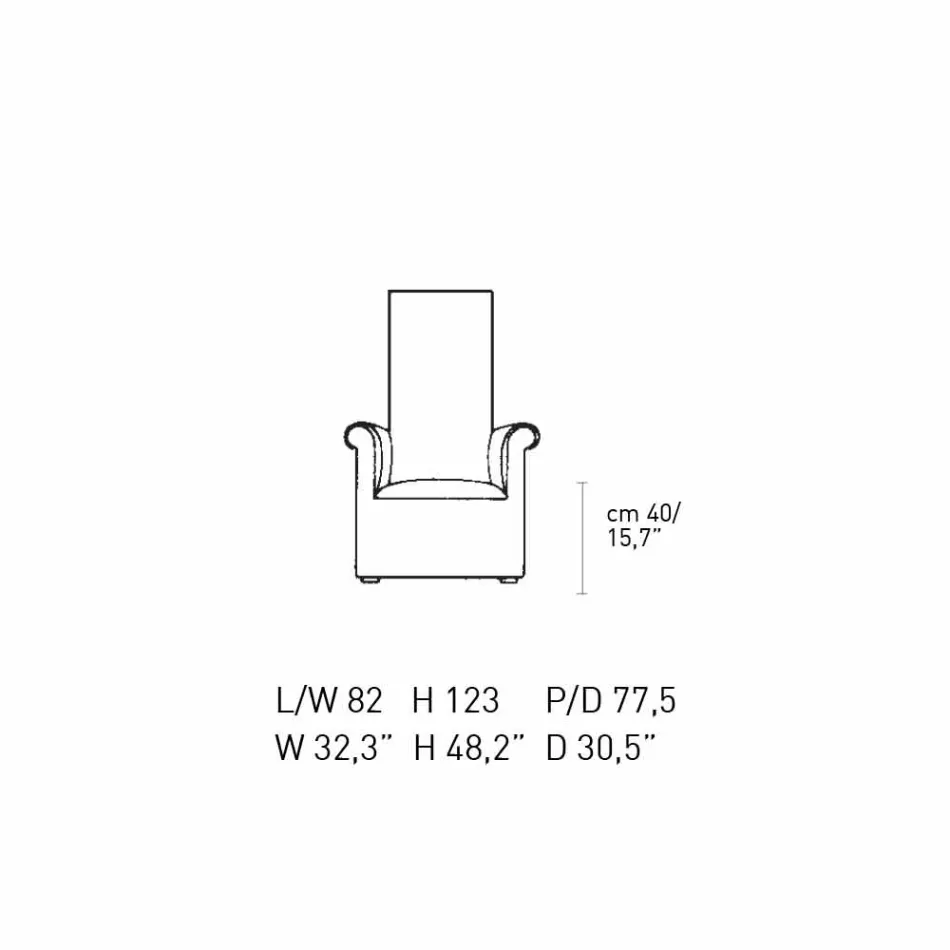 Fotoliu de sufragerie tapițat în catifea alb-negru Fabricat în Italia - Gedda Viadurini