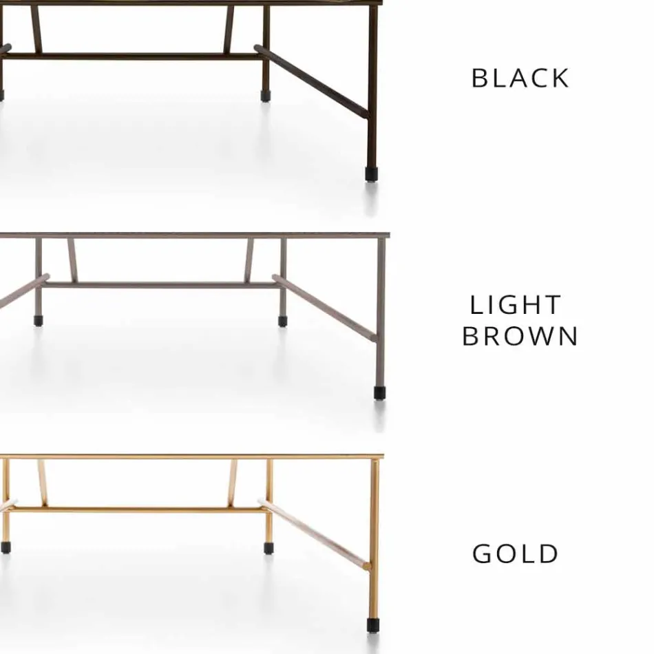 Fotoliu din living din țesătură cu structură metalică Fabricat în Italia - Manila Viadurini
