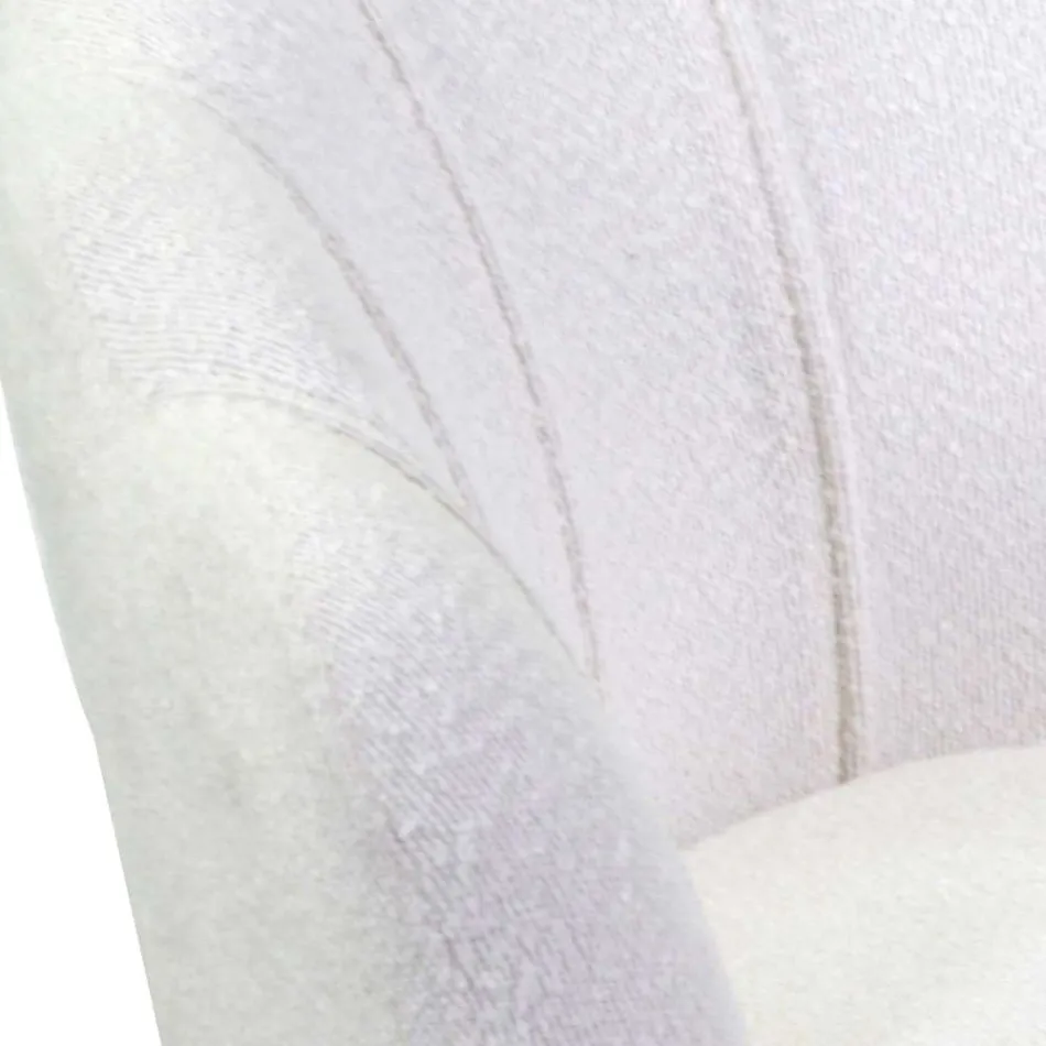 Fotoliu de sufragerie din metal și țesătură - Backdrop Viadurini