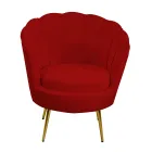 Fotoliu de sufragerie din metal și catifea - Backdrop Viadurini