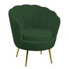 Fotoliu de sufragerie din metal și catifea - Backdrop Viadurini