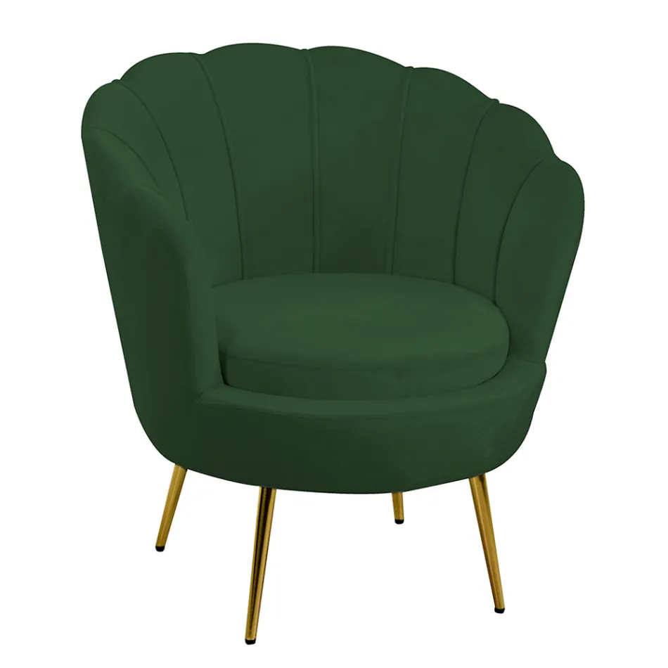 Fotoliu de sufragerie din metal și catifea - Backdrop Viadurini