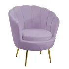 Fotoliu de sufragerie din metal și catifea - Backdrop Viadurini