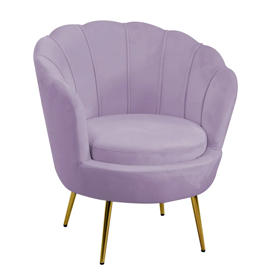 Fotoliu de sufragerie din metal și catifea - Backdrop Viadurini