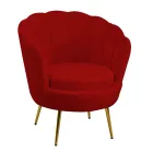 Fotoliu de sufragerie din metal și catifea - Backdrop Viadurini