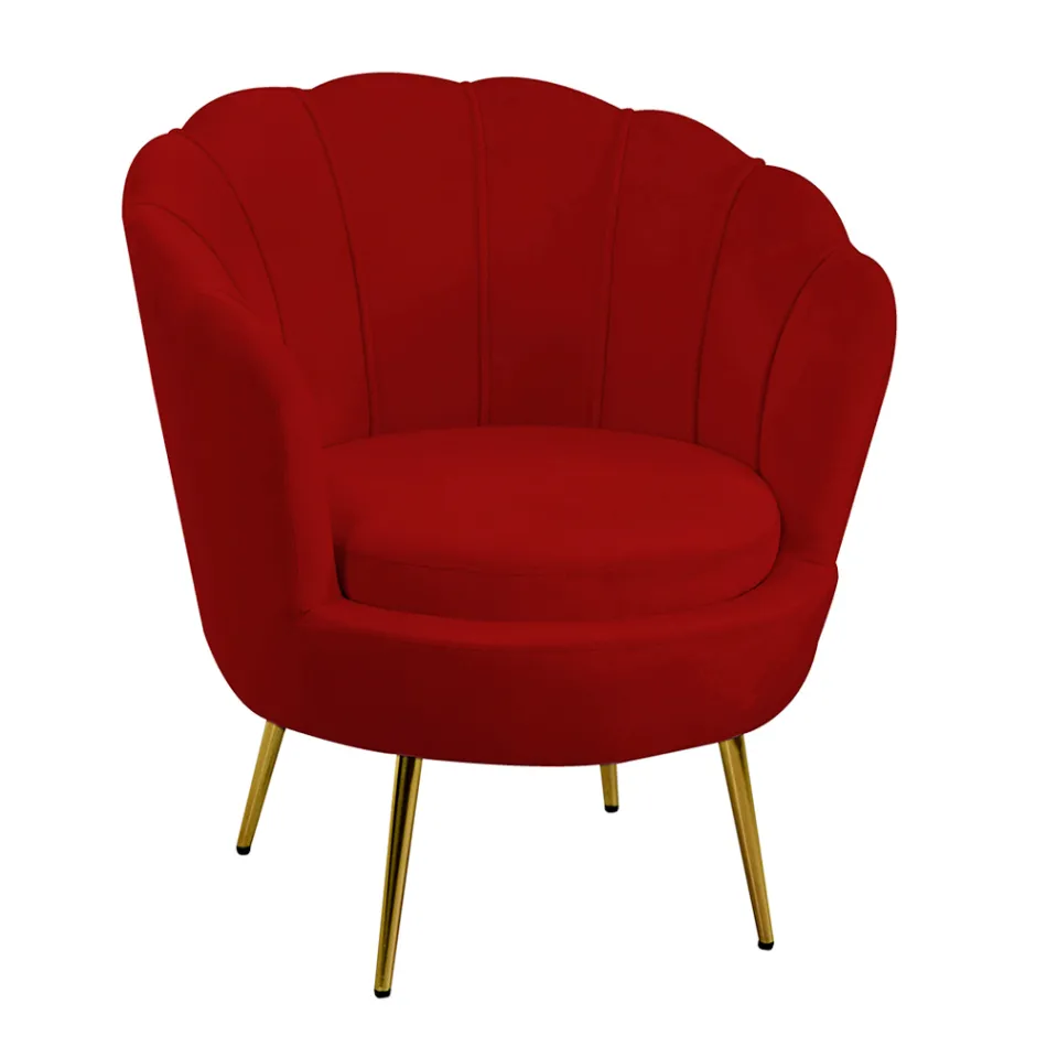 Fotoliu de sufragerie din metal și catifea - Backdrop Viadurini