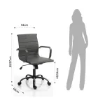 Fotoliu de birou cu spătar înalt sau jos - Rubidio Viadurini