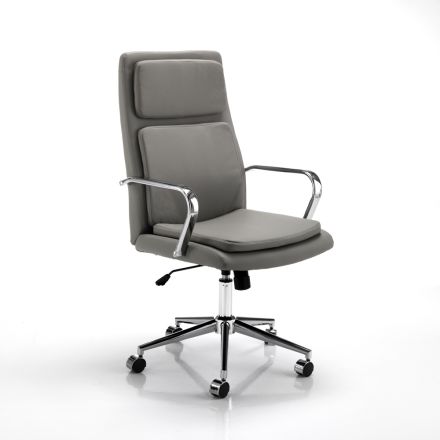 Fotoliu de birou cu scaun din piele sintetica - azot Viadurini