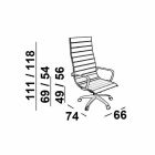 Executive scaun de birou din piele sau material textil de lumină Viadurini