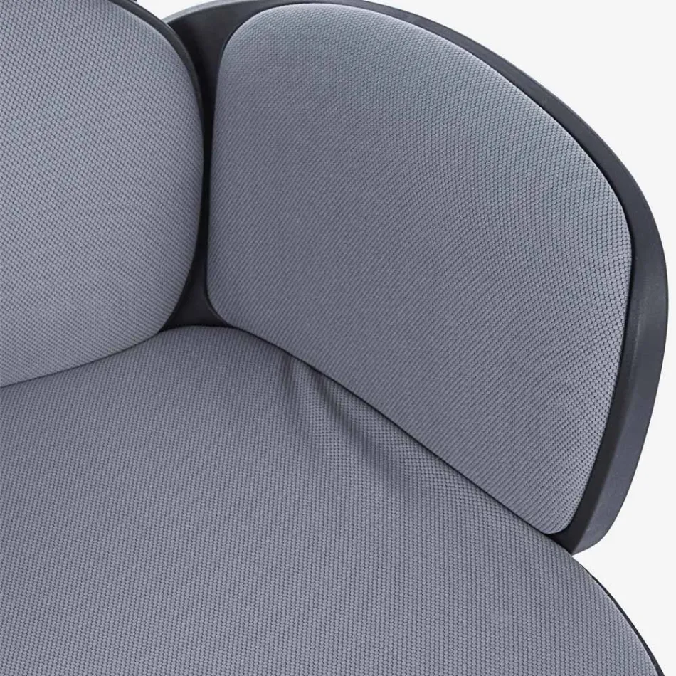 Scaun de birou pivotant reglabil din otel si poliester - Luigio Viadurini