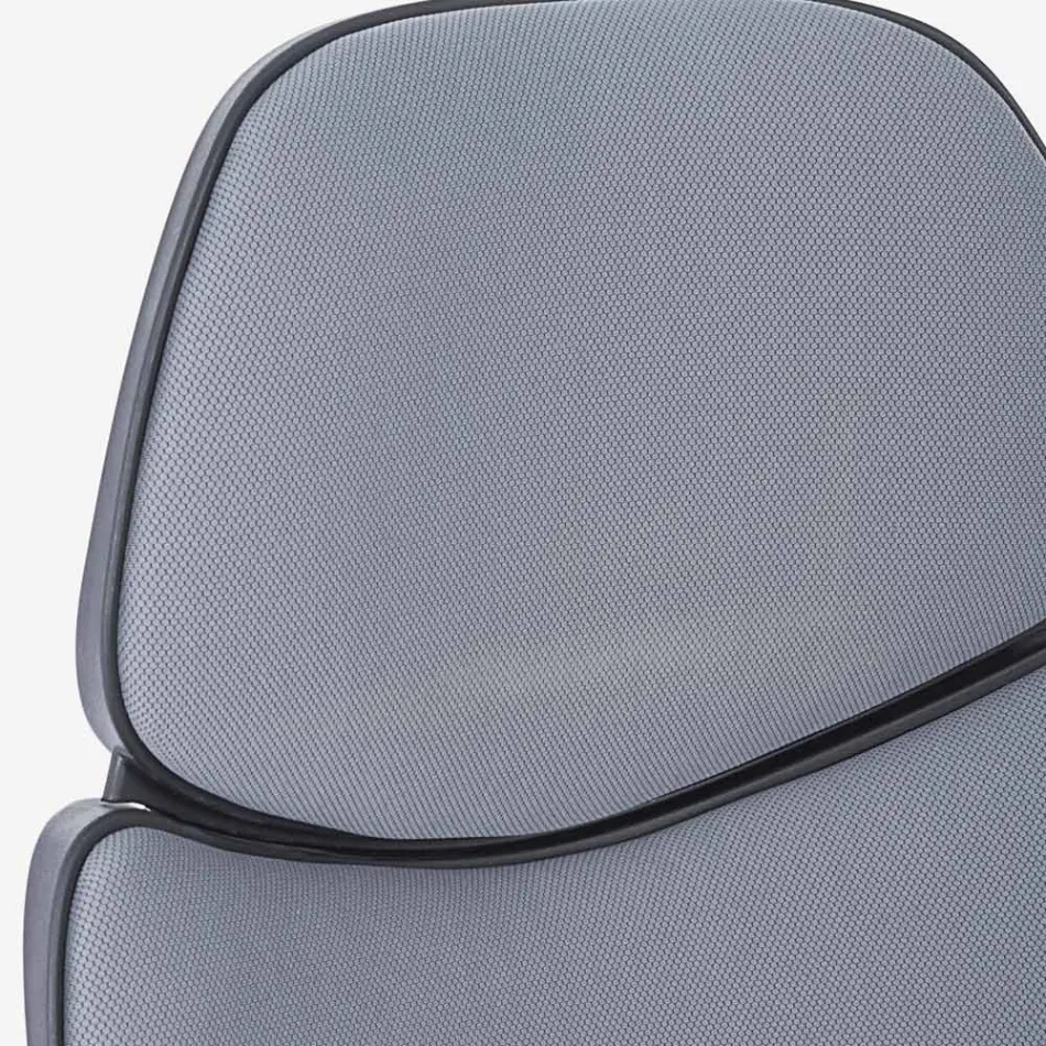 Scaun de birou pivotant reglabil din otel si poliester - Luigio Viadurini