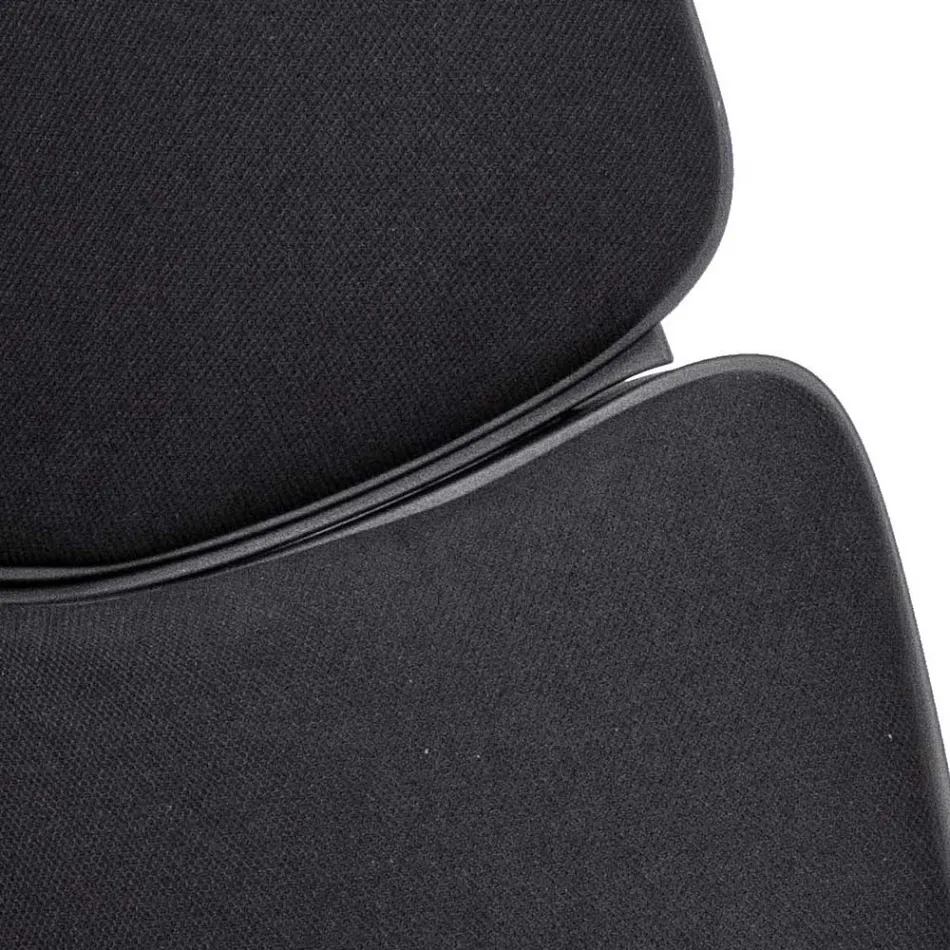 Scaun de birou pivotant reglabil din otel si poliester - Luigio Viadurini