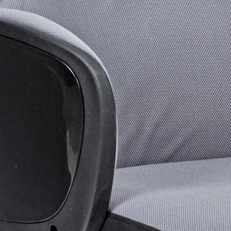 Scaun de birou pivotant reglabil din otel si poliester - Luigio Viadurini