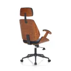 Fotoliu de birou din Lemn, Piele Sintetica si Metal - Alaccia Viadurini