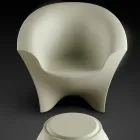 Fotoliu de design exterior din polietilena mata sau lacuita Made in Italy - Conda Viadurini