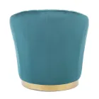 Fotoliu cu design elegant pentru living de lux din otel si catifea - Courtney Viadurini