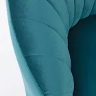 Fotoliu cu design elegant pentru living de lux din otel si catifea - Courtney Viadurini