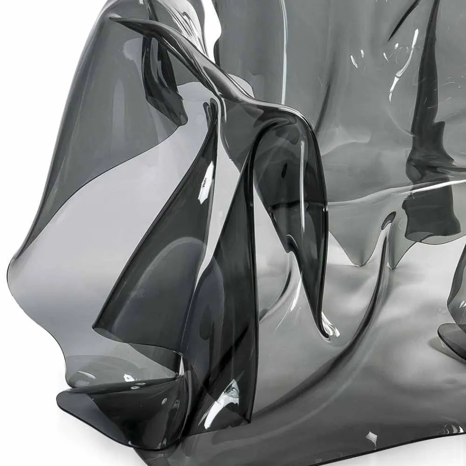 design modern Fotoliu afumat Plexiglas Paris, a făcut în Italia Viadurini