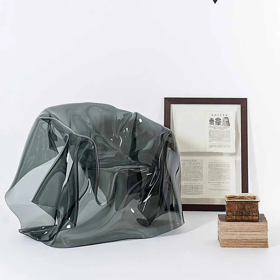 design modern Fotoliu afumat Plexiglas Paris, a făcut în Italia Viadurini