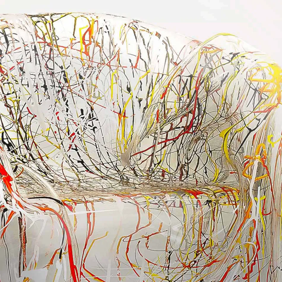 design modern fotoliu multicolore plexiglass Paris, a făcut în Italia Viadurini