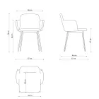 Fotoliu de inalta calitate din Piele si Metal Vopsit Made in Italy - Molde Viadurini