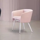 Fotoliu de înaltă calitate din țesătură cu bază metalică Made in Italy - Bergen Viadurini