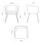 Fotoliu de înaltă calitate din țesătură cu bază metalică Made in Italy - Bergen Viadurini