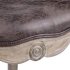 Fotoliu cu design clasic din lemn și scaun cu efect de piele ecologică - Katen Viadurini