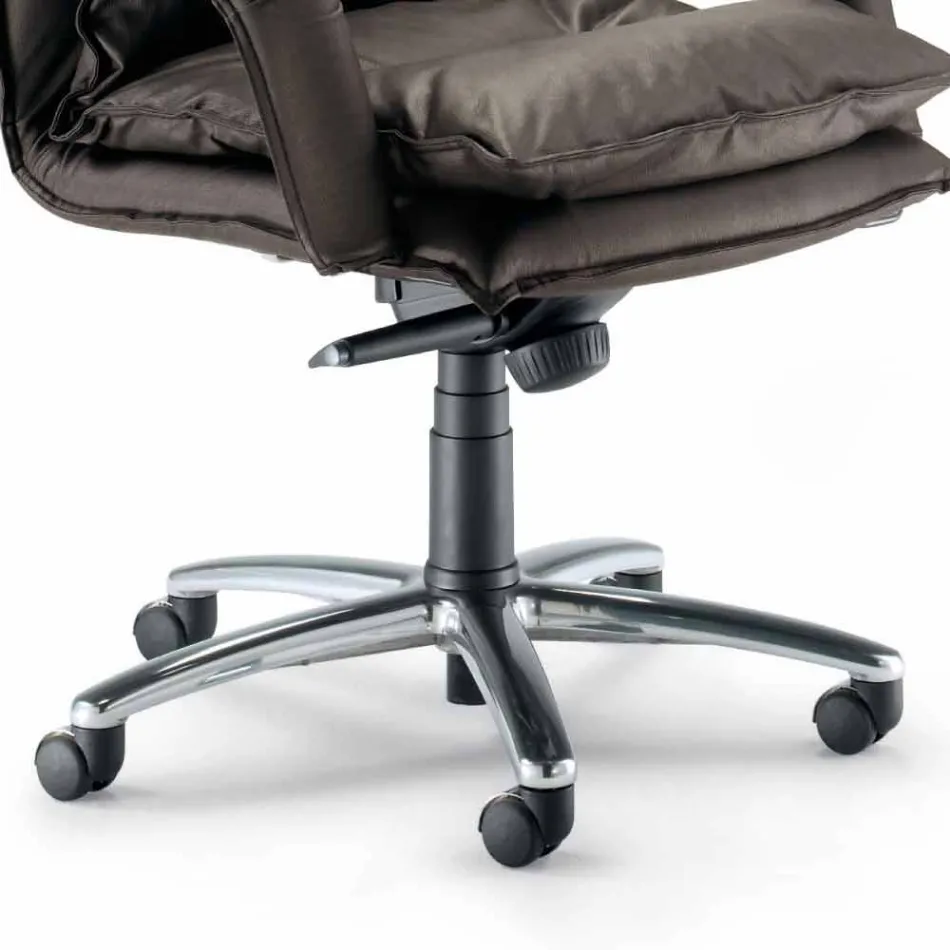 Scaun din piele de design orientat în Italia Gemma Viadurini