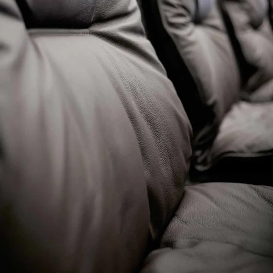 Scaun din piele de design orientat în Italia Gemma Viadurini