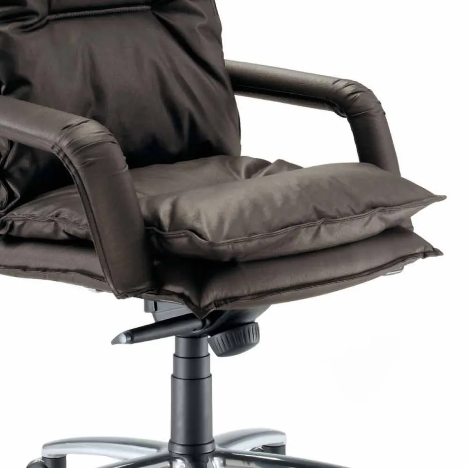 Scaun din piele de design orientat în Italia Gemma Viadurini