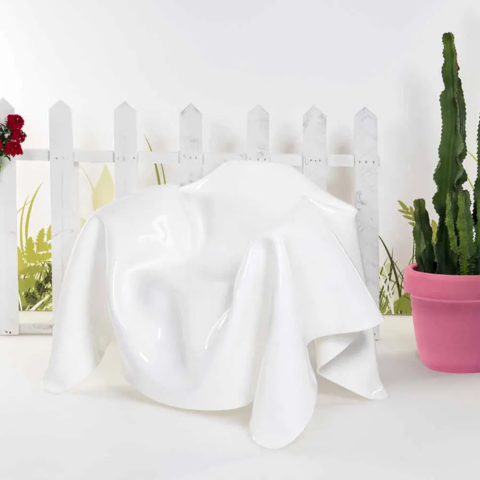 un design modern, fotoliu din plexiglas alb de la Paris, a făcut în Italia Viadurini