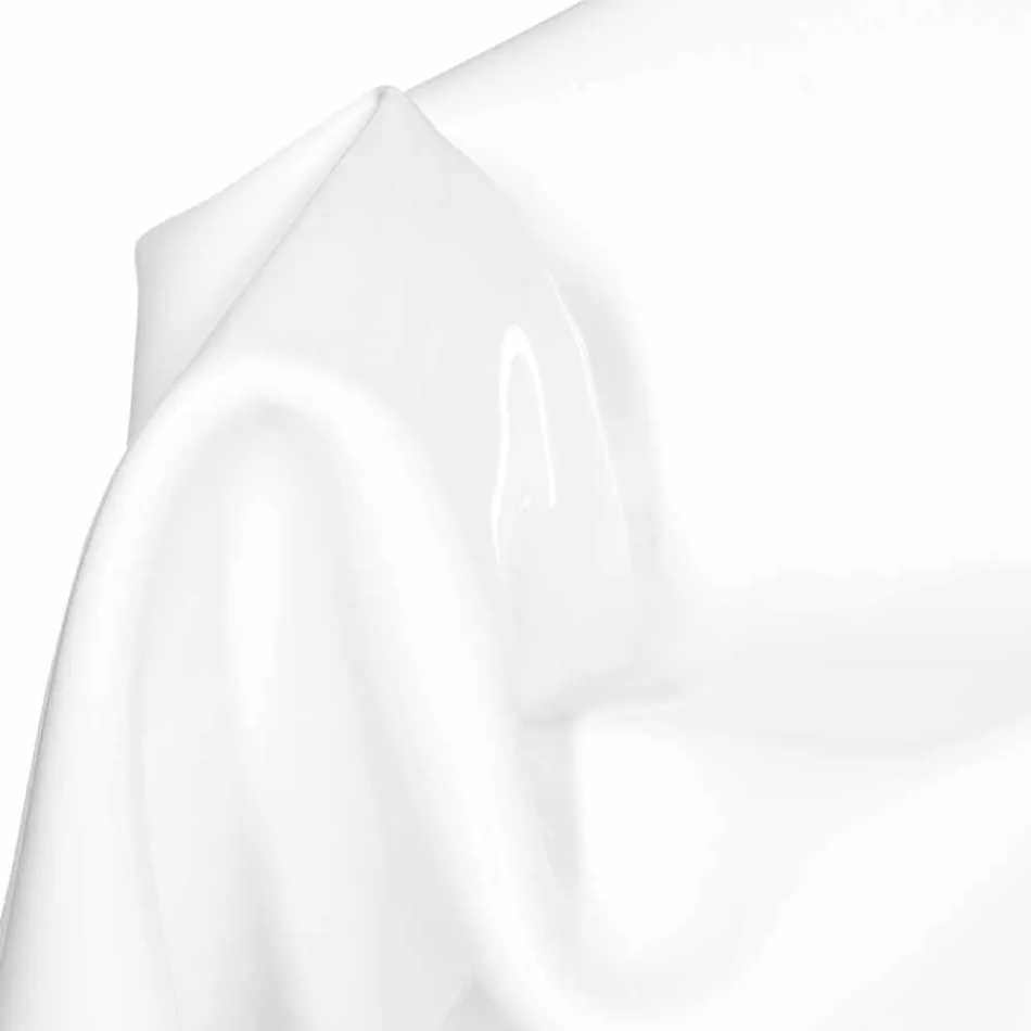 un design modern, fotoliu din plexiglas alb de la Paris, a făcut în Italia Viadurini