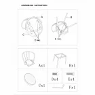 Fotoliu în stil industrial de design din piele de fier și faux - Pinny Viadurini