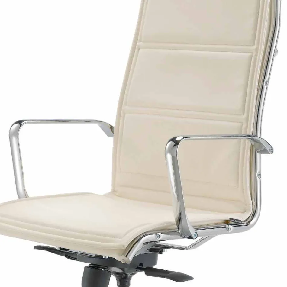 scaun de birou direcțională cowhide de flori de tip Agata Viadurini