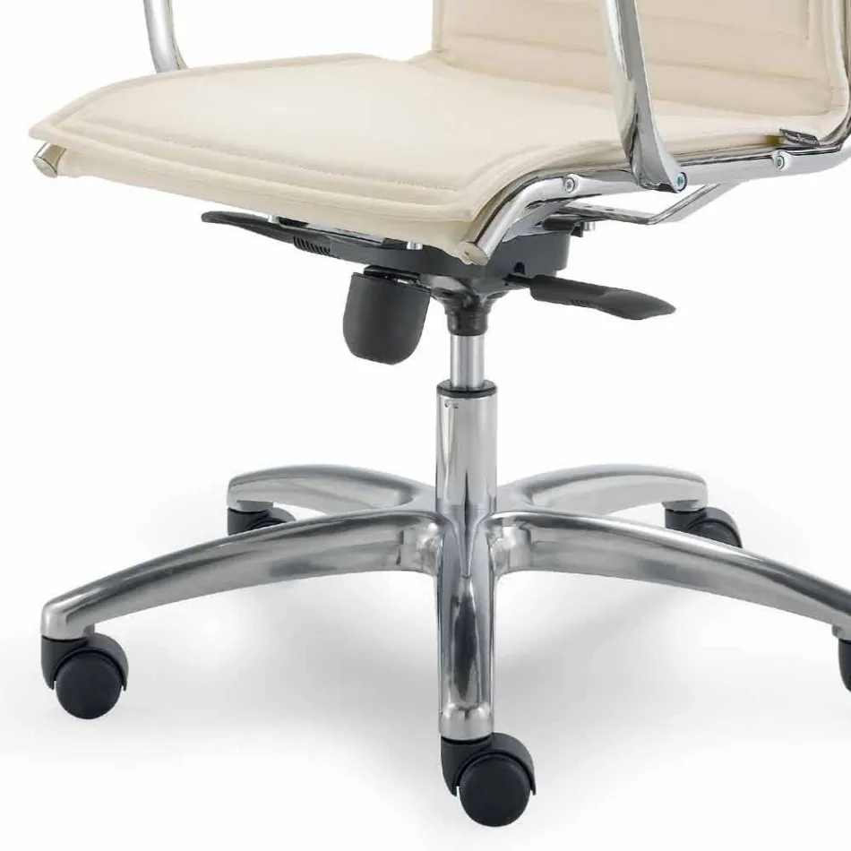 scaun de birou direcțională cowhide de flori de tip Agata Viadurini