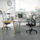Executive fotoliu de birou din spatele biroului din Italia Amelie Viadurini