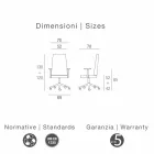 Modern executiv imitație de piele scaun de birou Gemma Viadurini