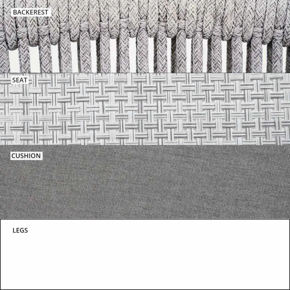 Fotoliu cu balansoar de grădină Material solid și tapițat - Smart by Varaschin Viadurini