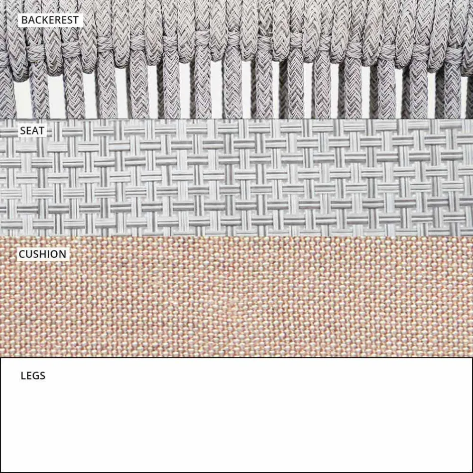 Fotoliu cu balansoar de grădină Material solid și tapițat - Smart by Varaschin Viadurini