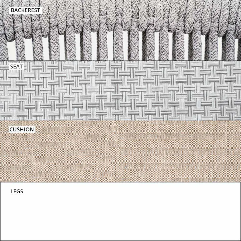 Fotoliu cu balansoar de grădină Material solid și tapițat - Smart by Varaschin Viadurini