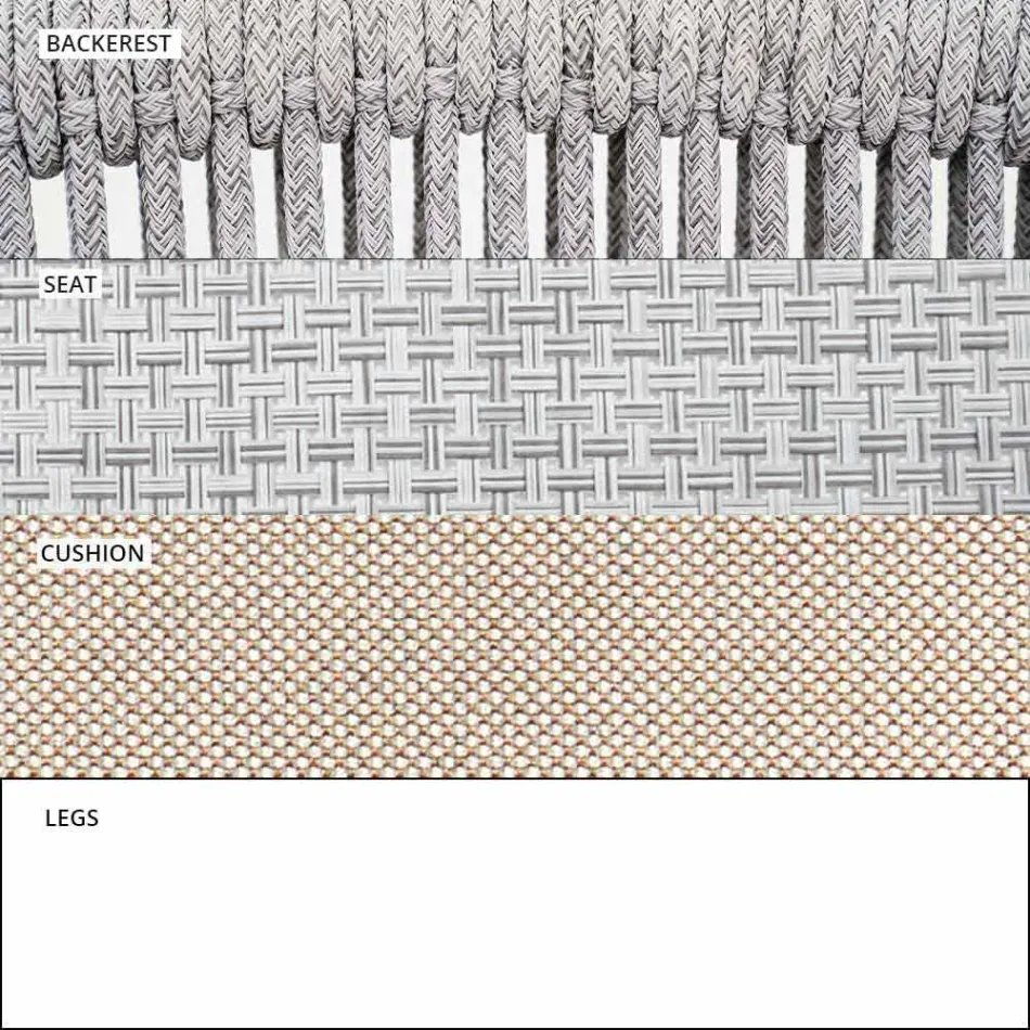 Fotoliu cu balansoar de grădină Material solid și tapițat - Smart by Varaschin Viadurini