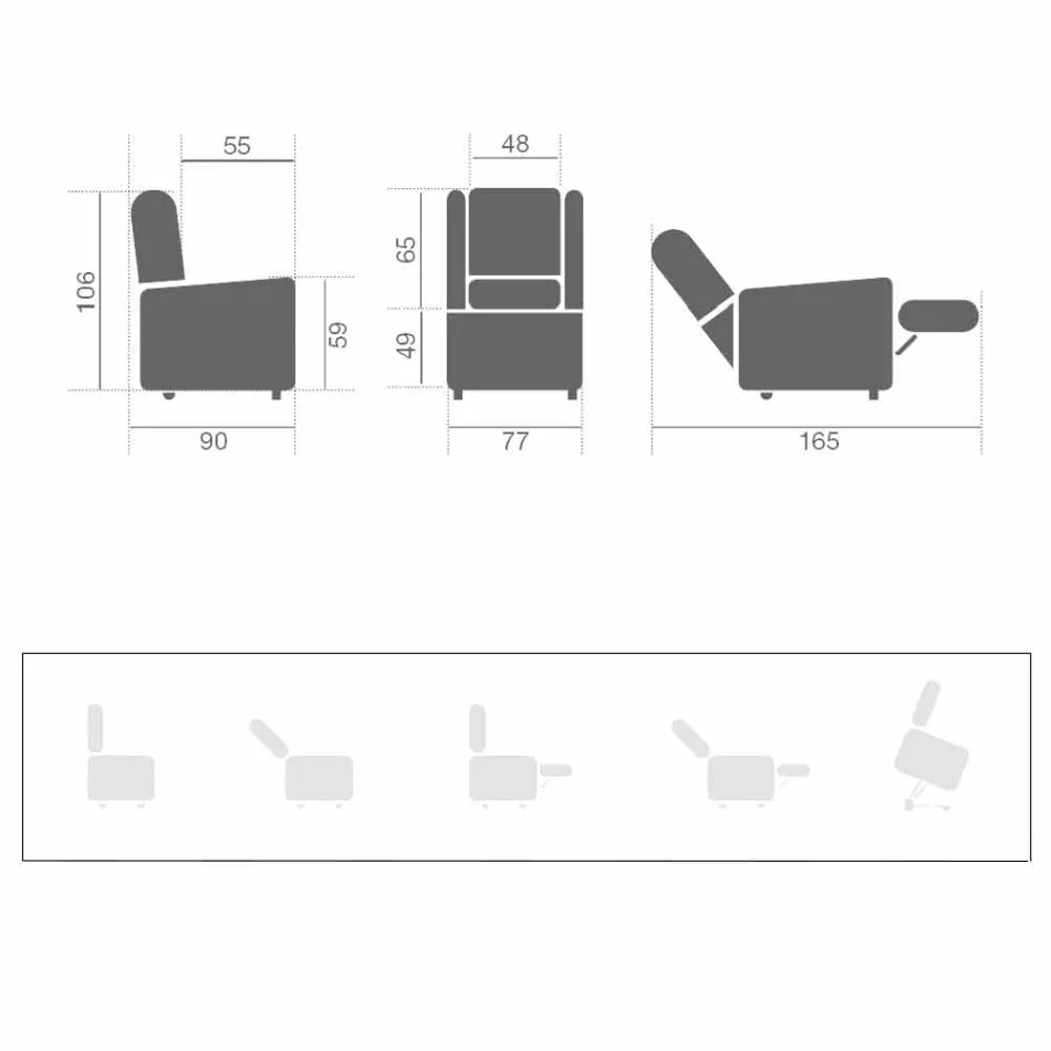 Fotoliu electric Lift Relax Lift cu 2 motoare moderne de lux - Victoire Viadurini