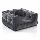 Fotoliu Lounge etnic din material patchwork și catifea - fibră Viadurini