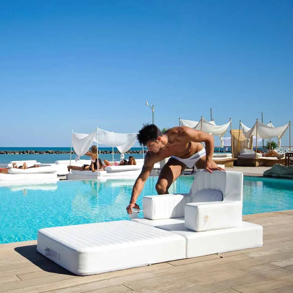 Plutitoare fotoliu Trona de design alb de lux, realizate în Italia Viadurini