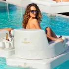 Plutitoare fotoliu Trona de design alb de lux, realizate în Italia Viadurini